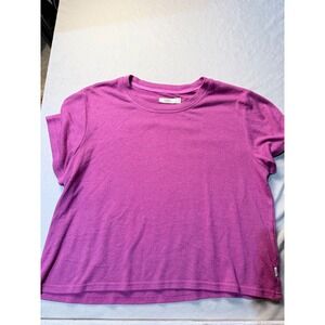 UGG Relaxed Knit Lounge Tee Magenta Purple EcoVero Viscose Top